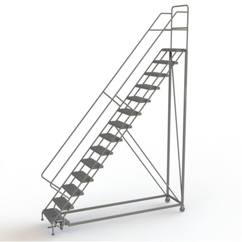 &eacute;chelles en angle de s&eacute;curit&eacute;, 14 marches, Stri&eacute;, Inclinaison 50°, Hauteur 140" FMT Sales Ltd