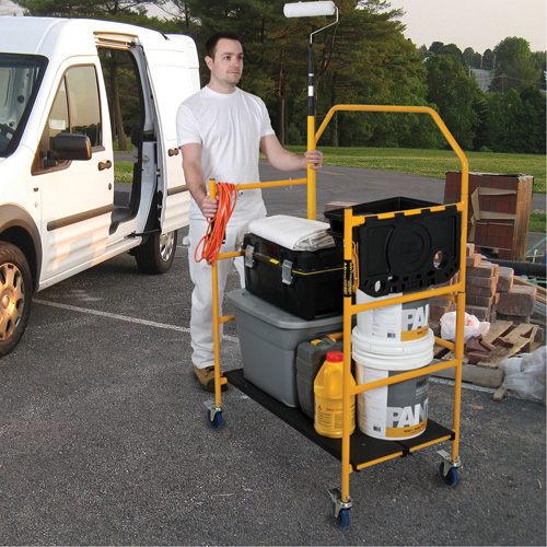 Jobsite Series 4' Safety Rail & Tool Shelf Scaffold Kit, Steel Frame, 49-1/2" D x 57-3/4" H FMT Sales Ltd