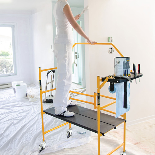 Jobsite Series 4' Safety Rail & Tool Shelf Scaffold Kit, Steel Frame, 49-1/2" D x 57-3/4" H FMT Sales Ltd