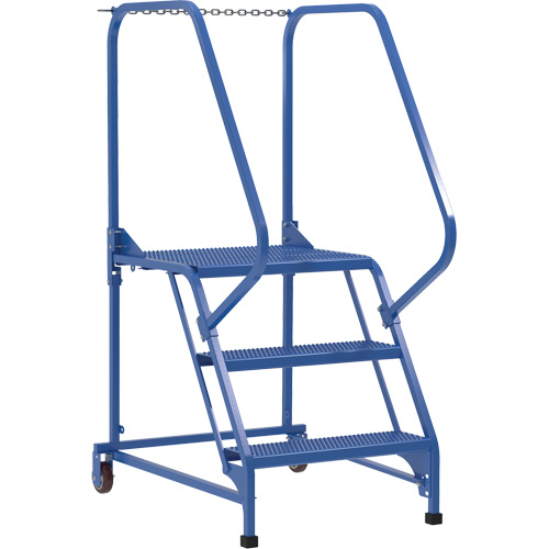 &eacute;chelle d'entretien, 3 marches, Largeur de la marche 23-9/16", Hauteur de la plateforme 30", Acier FMT Sales Ltd