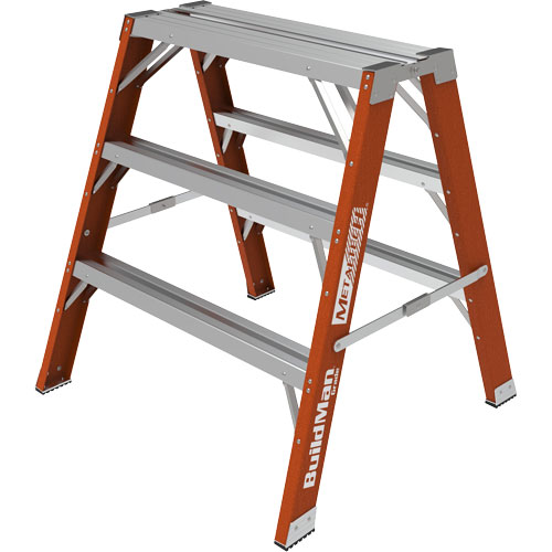 Buildman Step-up Workbench, 3' H x 34.75" W x 33.25" D, 300 lbs. Capacity, Fibreglass FMT Sales Ltd