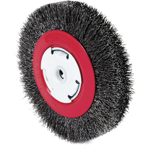 101F-3M Crimped Wire Wheel, 6" Dia., 0.014" Fill, 1/2"/2"/5/8" Arbor FMT Sales Ltd