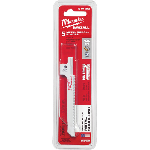 Lame de scie alternative Sawzall, Bim&eacute;tal, 14 Dents par pouce, 3-5/8" lo x 5/16" la FMT Sales Ltd