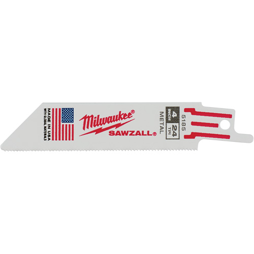 Sawzall&reg; Reciprocating Saw Blades, Bi-Metal, 24 TPI, 4" L x 3/4" W FMT Sales Ltd