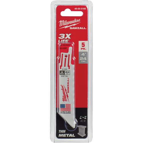 Sawzall&reg; Reciprocating Saw Blades, Bi-Metal, 24 TPI, 4" L x 3/4" W FMT Sales Ltd