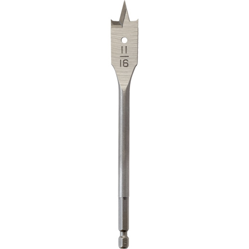 Flat Boring Bit, 11/16" Diameter, 1/4" Hex Shank, 6-1/8" Length FMT Sales Ltd