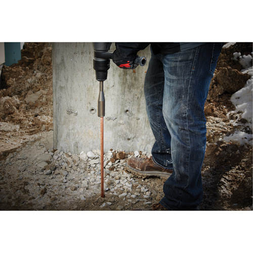 Marteau pour tige de mise &agrave; la terre SDS-Max, Embout 3/4"/5/8", Prise 3/4", Longueur 10" FMT Sales Ltd