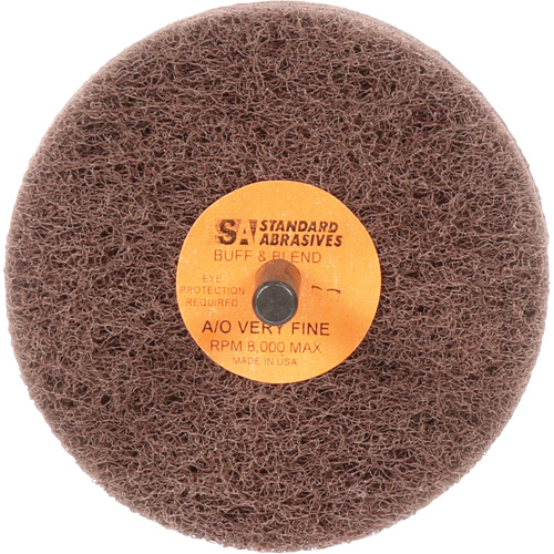 Meule Buff & Blend Standard Abrasives, 3" dia. x 3" la, Arbre 1/4", Oxyde d'aluminium FMT Sales Ltd