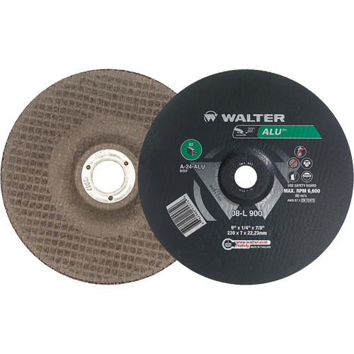 Aluminium Depressed Centre Grinding Wheels, 9" x 1/4", 7/8" Arbor, Type 27 FMT Sales Ltd