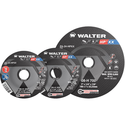 Meule HP XX, 4-1/2" x 1/4", Arbre 7/8", Type 27S FMT Sales Ltd
