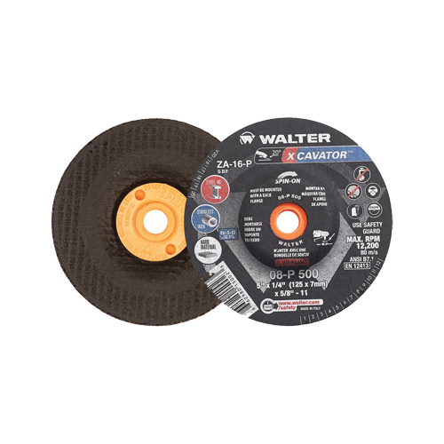 Meule XCAVATOR, 5" x 1/4", Arbre 5/8"-11, Zirconium, Type 27/27S FMT Sales Ltd