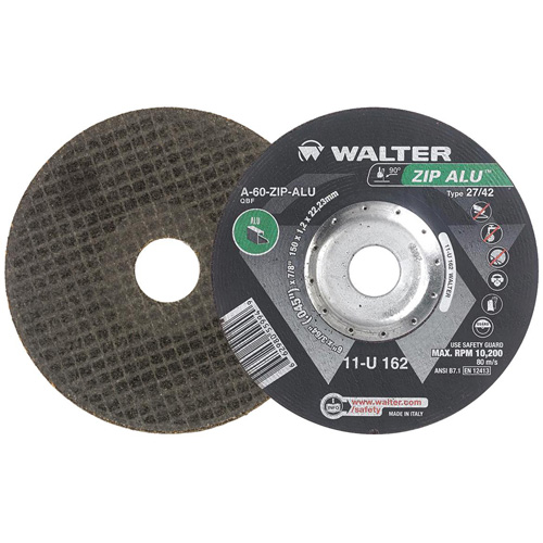 Zip Alu Cut-Off Wheel, 6" x 3/64", 7/8" Arbor, Type 27, Aluminum Oxide, 10200 RPM FMT Sales Ltd