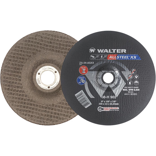 ALLSTEEL XX Depressed Centre Grinding Wheels, 9" x 1/8", 7/8" Arbor, Type 27 FMT Sales Ltd