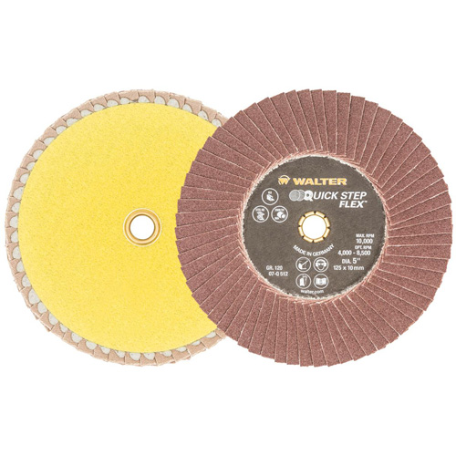 QUICK-STEP FLEX Flap Disc, 5" x Type 29, 120 Grit, Aluminum Oxide FMT Sales Ltd