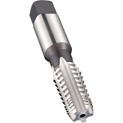 Taraud machine &agrave; denture altern&eacute;e pour tuyau, 1/4"-18, 5 cannelures, 75 mm lo, Conique, Acier rapide FMT Sales Ltd