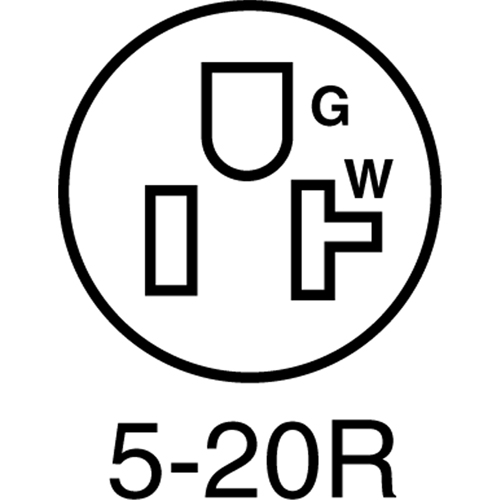 Connecteur de broches droites mis &agrave; la terre &agrave; deux bornes et trois fils, 5-20P, Nylon FMT Sales Ltd