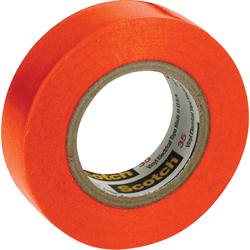 Rubans en vinyle pour codage en couleurs 35 Scotch, 12,7 mm (1/2") x 20,1 m (66'), Orange, 7 mils FMT Sales Ltd