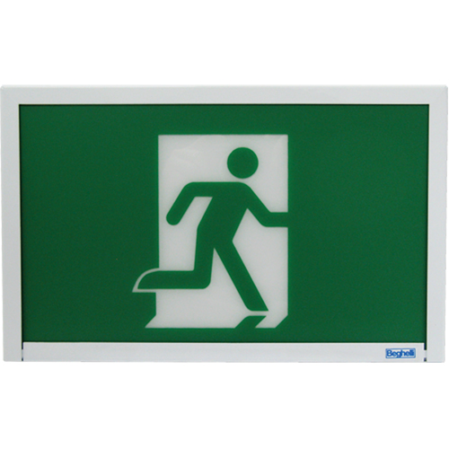 Running Man Exit Sign, LED, Battery Operated, 12" L x 7 1/2" W, Pictogram FMT Sales Ltd