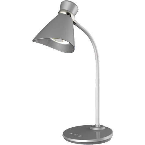 Desk Lamp, 6 W, LED, 16" Neck, Silver FMT Sales Ltd