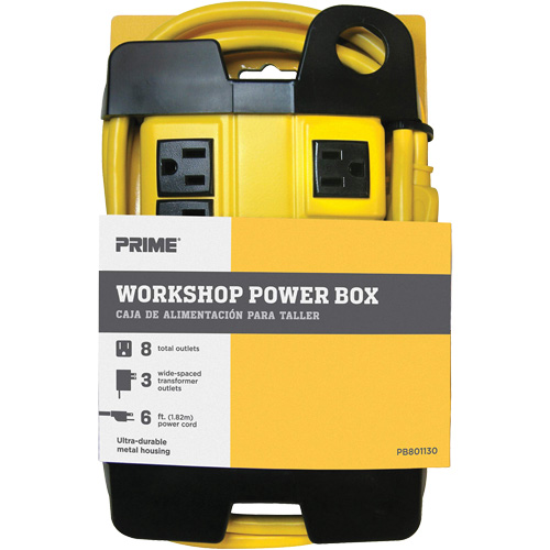 Workshop Power Box, 8 Outlet(s), 6', 15 Amps, 1875 W, 125 V FMT Sales Ltd