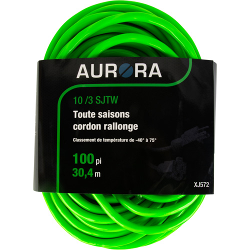 Industrial Extension Cord, All-Weather, SJTW, 10/3 AWG, 15 A, 100' FMT Sales Ltd