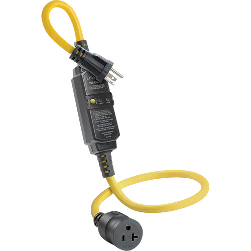 Cordon avec disjoncteur diff&eacute;rentiel (DDFT) &agrave; r&eacute;armement automatique, 120 V, 20 A, Cordon de 3' FMT Sales Ltd