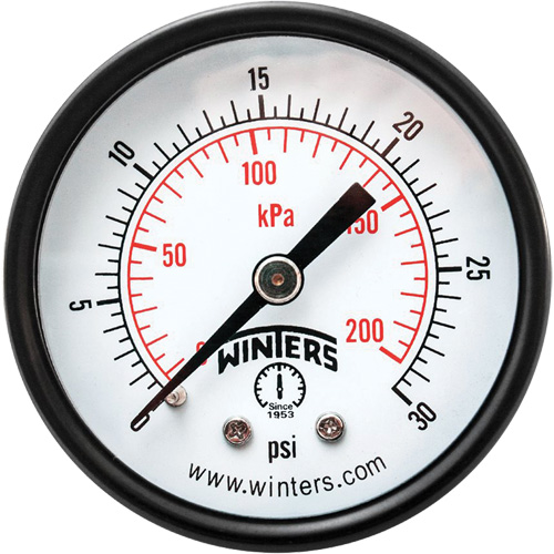 Manom&egrave;tre &eacute;conomique,  2", 0 - 30 psi, Fixation arri&egrave;re, Analogique FMT Sales Ltd