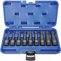 BNH-912 1/2" Drive SAE Ball Nose Hex Impact Socket Set, Hex, 1/2" Drive, 9 Pcs FMT Sales Ltd