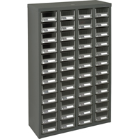 KPC-400 Parts Cabinet, Galvanized Steel, 48 Drawers, 22-3/5" x 8-7/10" x 36-9/10", Grey FMT Sales Ltd