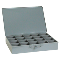 Compartment Scoop Boxes, Steel, 20 Slots, 18" W x 12" D x 3" H, Grey FMT Sales Ltd