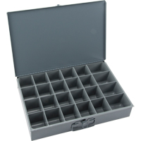 Compartment Scoop Boxes, Steel, 24 Slots, 18" W x 12" D x 3" H, Grey FMT Sales Ltd