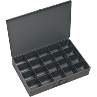 Compartment Scoop Boxes, Steel, 20 Slots, 13-3/8" W x 9-1/4" D x 2" H, Grey FMT Sales Ltd