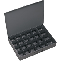 Compartment Scoop Boxes, Steel, 24 Slots, 13-3/8" W x 9-1/4" D x 2" H, Grey FMT Sales Ltd
