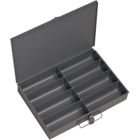 Compartment Scoop Boxes, Steel, 8 Slots, 13-3/8" W x 9-1/4" D x 2" H, Grey FMT Sales Ltd