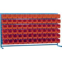 Rayonnage &agrave; persienne avec bacs, 72 bacs, 72" la x 15" p x 40" h FMT Sales Ltd