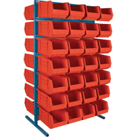 Support stationnaire deux c&ocirc;t&eacute;s pour bacs, 36" la x 24" p x 61" h, 56 bacs FMT Sales Ltd