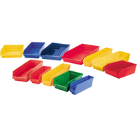 Bacs de rangement pour tablettes, 11-1/8" la x 4" H x 11-5/8" p, Jaune, Capacit&eacute; 30 lb FMT Sales Ltd
