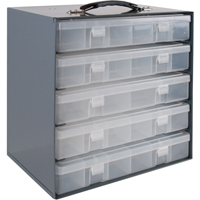 Compartment Box Cabinets, Steel, 5 Slots, 11-1/4" W x 6-3/4" D x 10-3/4" H, Grey FMT Sales Ltd