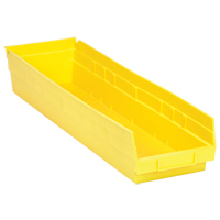 Bacs de rangement pour tablettes, 6-5/8" la x 4" H x 23-5/8" p, Jaune, Capacit&eacute; 50 lb FMT Sales Ltd