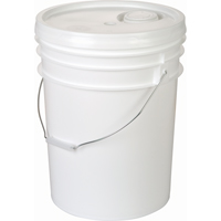 Seau blanc avec couvercle &agrave; joint d'&eacute;tanch&eacute;it&eacute;, Plastique, 20 L FMT Sales Ltd