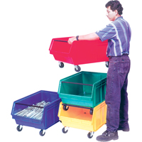 Bac g&eacute;ant empilable et mobile, 11-7/8" ha x 18-3/8" la x 29" p, Capacit&eacute; de 150 lb, Bleu FMT Sales Ltd