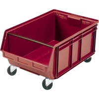 Mobile Giant Stacking Bin, 11-7/8" H x 18-3/8" W x 29" D, 150 lbs. Capacity, Red FMT Sales Ltd