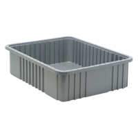 Divider Box&reg; Containers, Plastic, 22.5" W x 17.5" D x 6" H, Grey FMT Sales Ltd