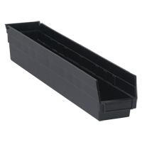 Bac pour &eacute;tag&egrave;re &eacute;conomique, 4-1/8" la, 4" h x 23-5/8" p, Noir FMT Sales Ltd