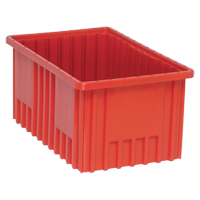 Divider Box&reg; Containers, Plastic, 16.5" W x 10.9" D x 8" H, Red FMT Sales Ltd