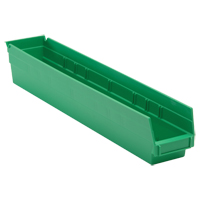 Bac pour &eacute;tag&egrave;re &eacute;conomique, 4-1/8" la, 4" h x 23-5/8" p, Vert FMT Sales Ltd