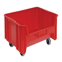 Bac g&eacute;ant mobile empilable, 12-7/16" ha x 19-7/8" la x 15-1/4" p, Capacit&eacute; de 250 lb, Rouge FMT Sales Ltd