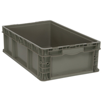 Contenant pliable et empilable, 15" la x 24" p x 7,5" h, Gris FMT Sales Ltd