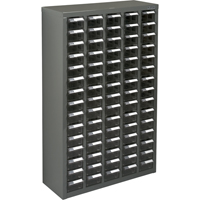 KPC-600 Parts Cabinet, Galvanized Steel, 75 Drawers, 23-1/10" x 8-7/10" x 36-9/10", Grey FMT Sales Ltd