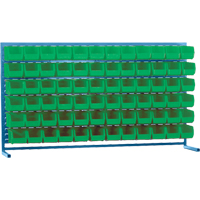 Louvered Rack with Bins, 72 Bins, 72" W x 15" D x 40" H FMT Sales Ltd